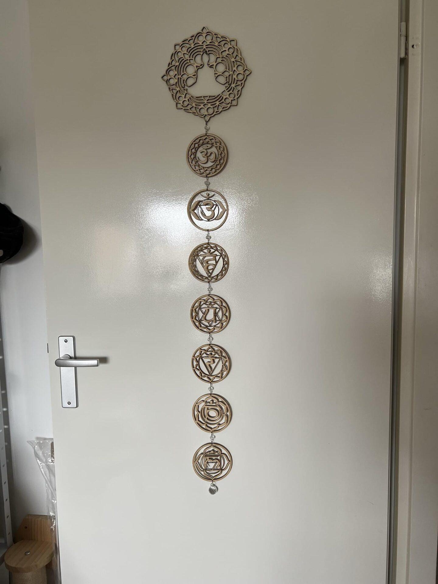 Chakra raamhanger, spirituele wanddecoratie van hout - Afbeelding 2
