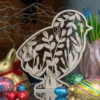 Botanisch Houten Kuikentje - Laser Gesneden 6-Laags Decoratie