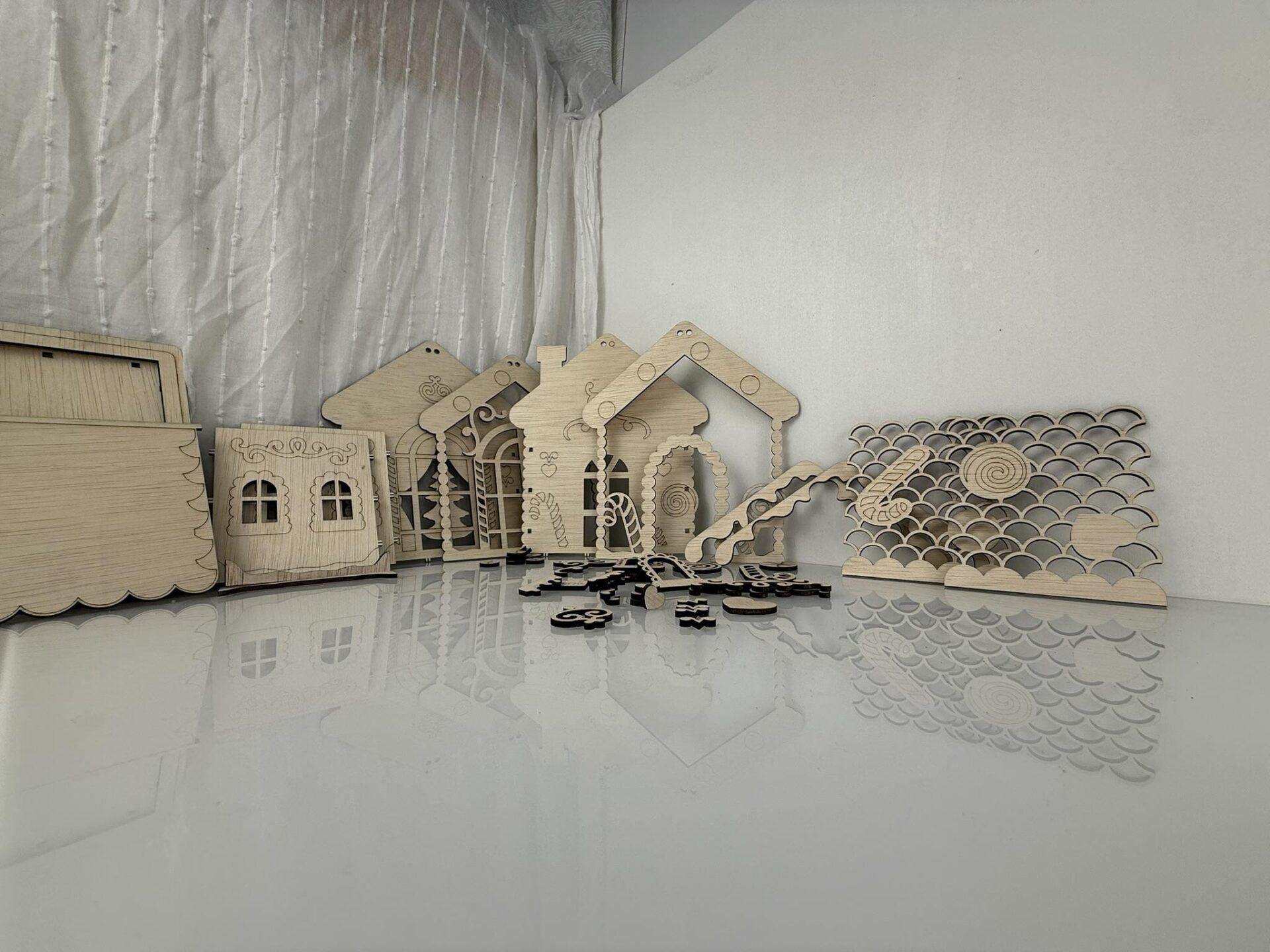 DIY Houten Kersthuisje Knutselpakket - Afbeelding 9
